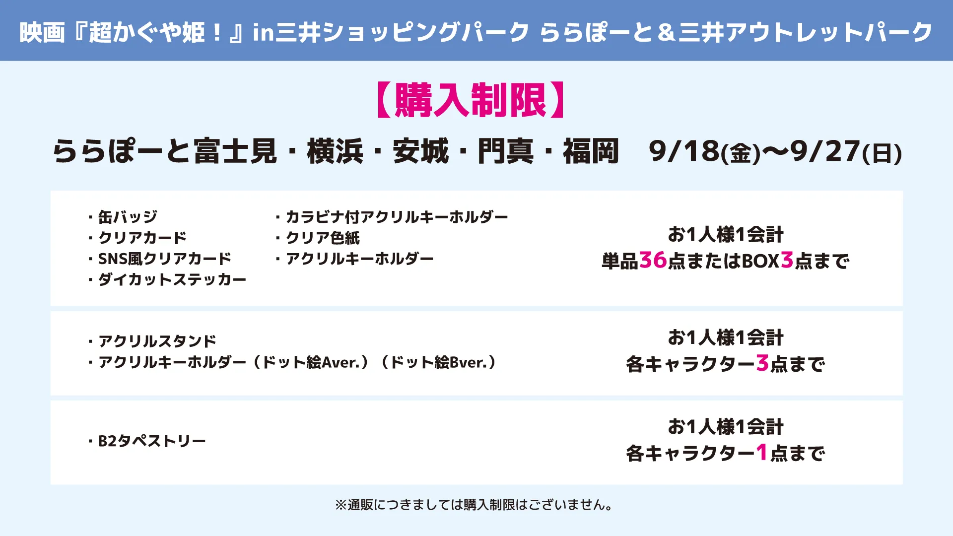 購入制限